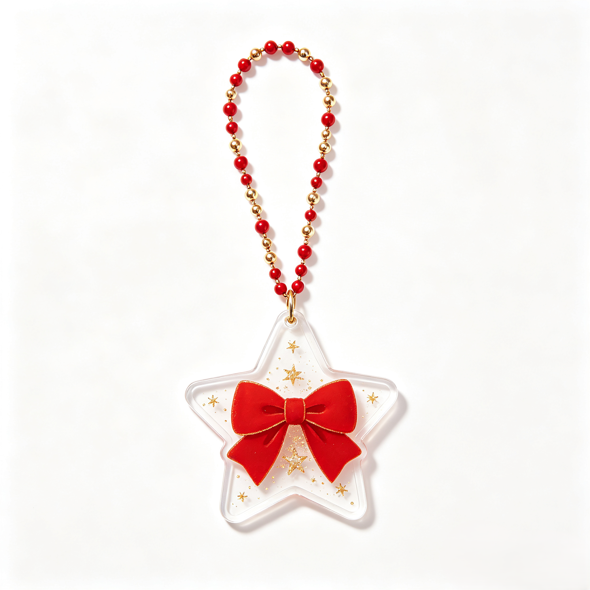 Christmas Limited Handmade Anime Star Acrylic Phone Charm Beaded Strap