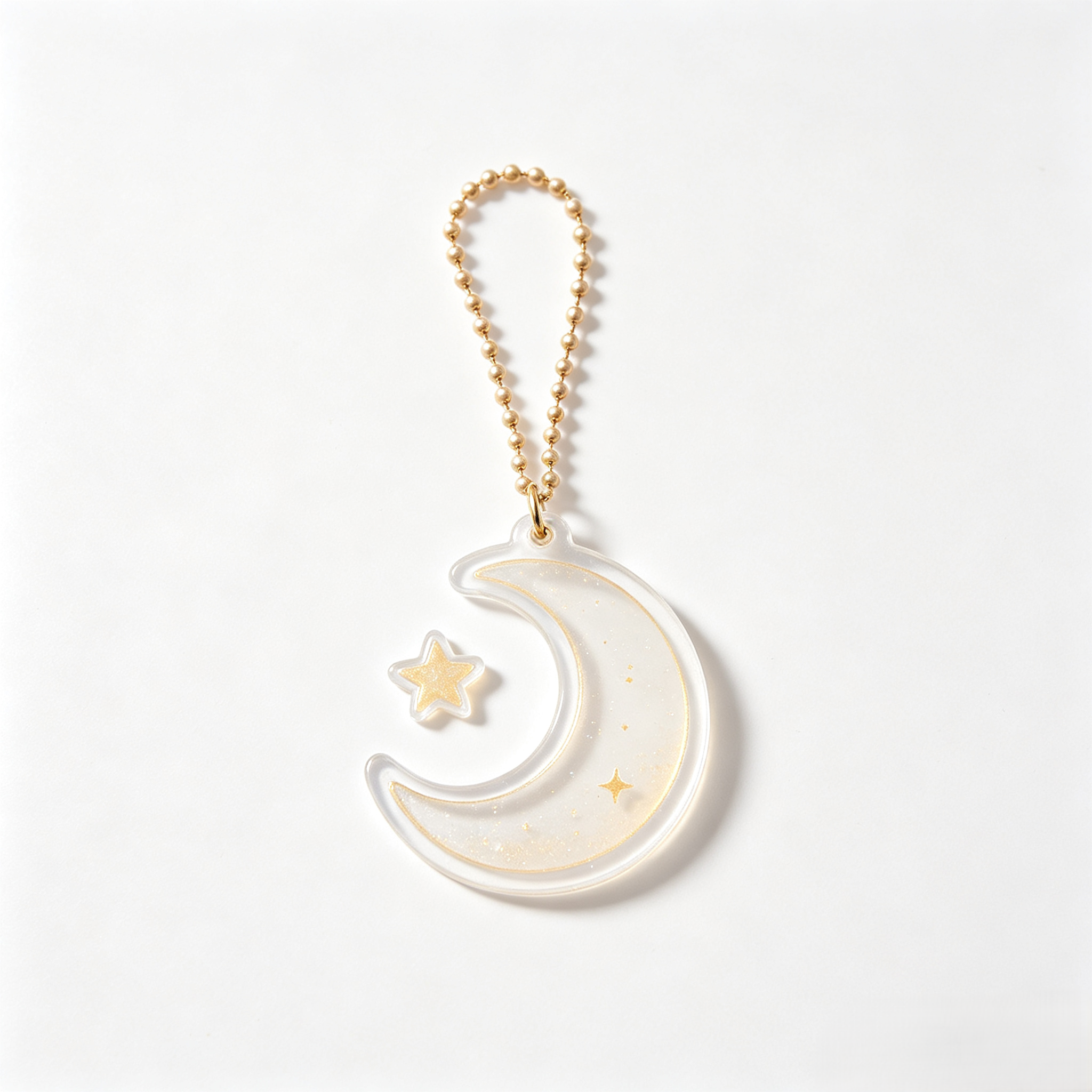 Crescent Moon Kawaii Anime Acrylic Phone Ornament Strap