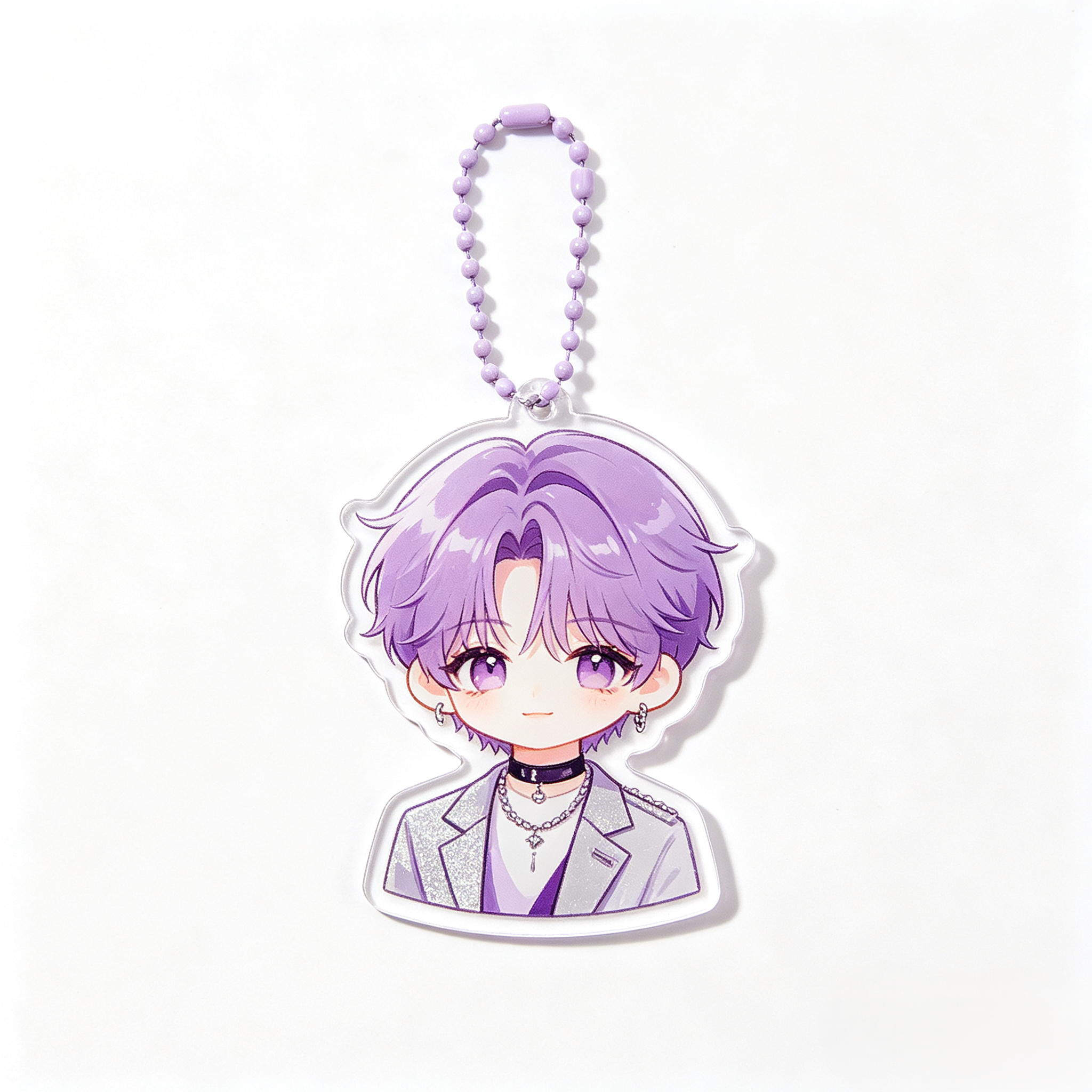 Handmade Kawaii V Acrylic Phone Charm Custom Beaded Strap