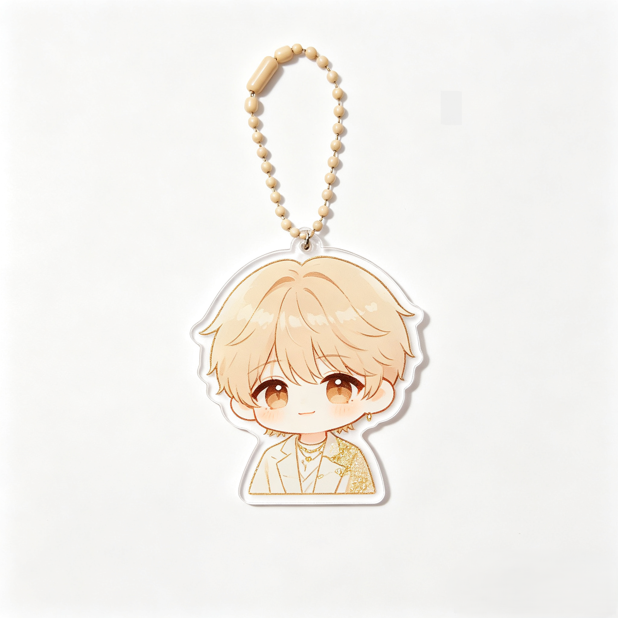 Handmade Kawaii Jimin Acrylic Phone Charm Custom Beaded Strap