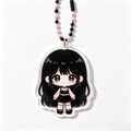 Handmade Kawaii Jisoo Acrylic Phone Charm Custom Beaded Strap