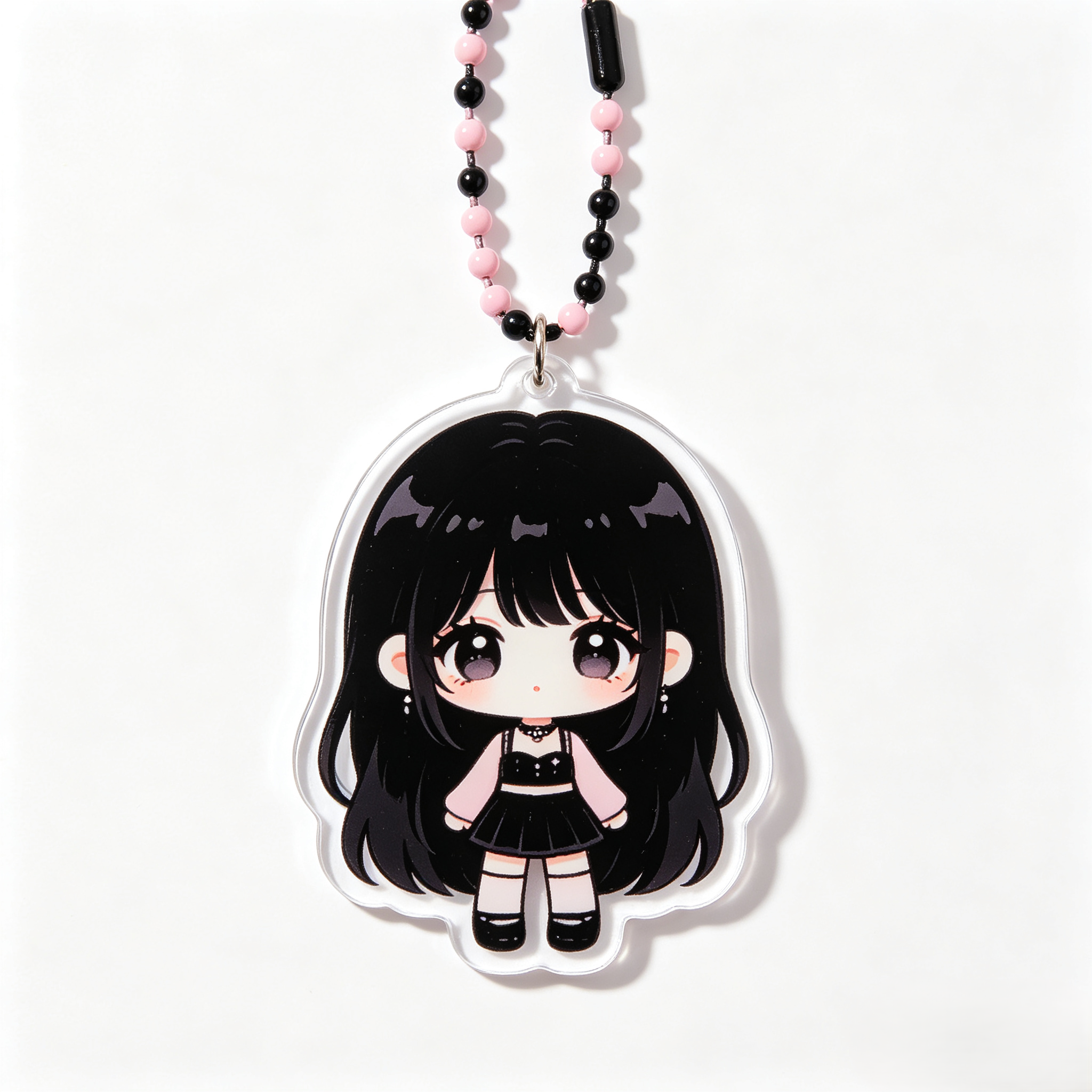 Handmade Kawaii Jisoo Acrylic Phone Charm Custom Beaded Strap